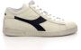 Diadora Game Waxed Row Cut Hoge sneakers Leren Sneaker Dames Wit - Thumbnail 3