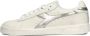 Diadora Lage gewaxte metalen sneakers in wit White Dames - Thumbnail 2