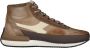 Diadora Leren sneakers met contrasterende inzetstukken Brown Heren - Thumbnail 1