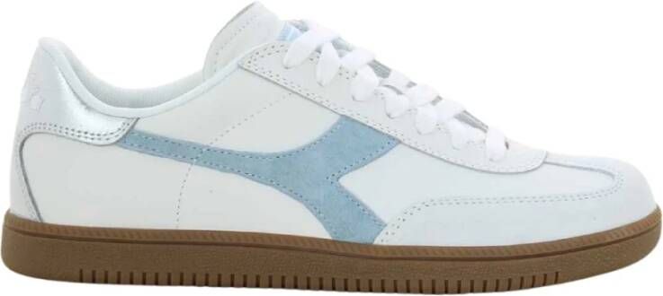 Diadora Lichtblauwe Trainer Metal Schoenen White Dames