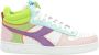 Diadora Magic Basket Demi Woman Hoge sneakers Leren Sneaker Dames Multi - Thumbnail 3