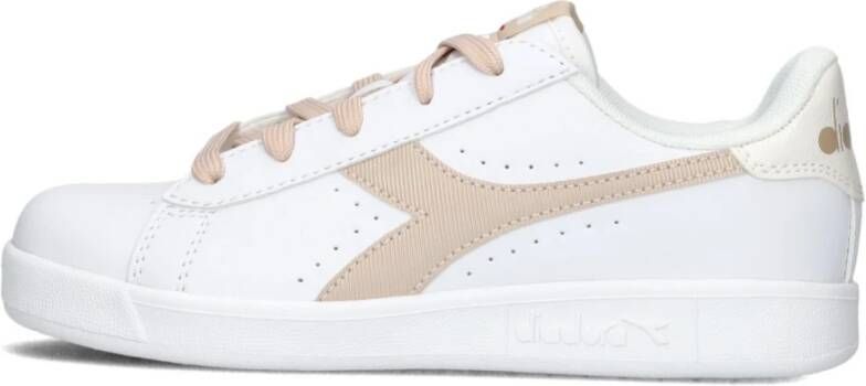 Diadora Meisjes Retro Sneakers Wit Beige White Dames