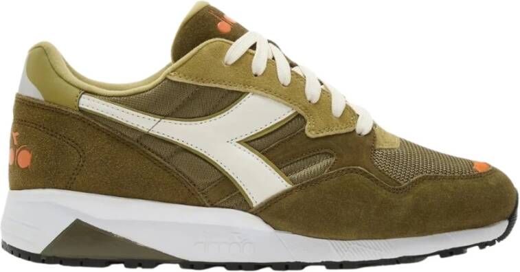 Diadora Mesh en Suede Sneakers Groen Heren