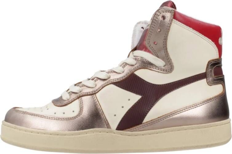 Diadora Metal Mix Basketbalsneakers Beige Dames