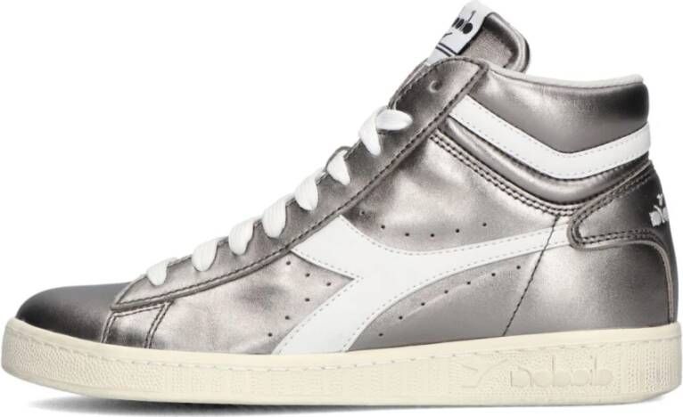 Diadora Game L High Metallic Wn Sneakers Dames Zilver