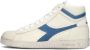 Diadora Offwhite Hoge Sneakers Blauwe Accenten White Dames - Thumbnail 2