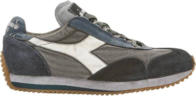 Diadora Premium Unisex Sneakers Equipe H Dirty Stone Wash Evo Blauw Heren