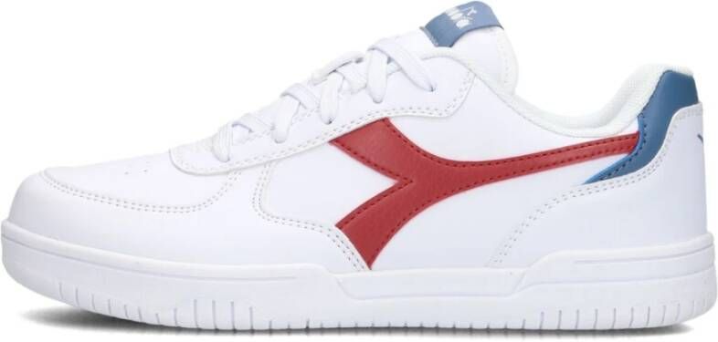 Diadora Raptor Low GS Sneakers Wit Rood White Heren