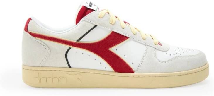 Diadora Rode herensneakers Wit Heren