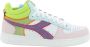 Diadora Magic Basket Demi Dames Hoge sneakers Leren Sneaker Dames Multi - Thumbnail 12