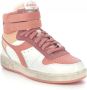 Retro Sneaker Magic Basket Mid Icona Woman Hoge sneakers Leren Sneaker Dames Roze - Thumbnail 9