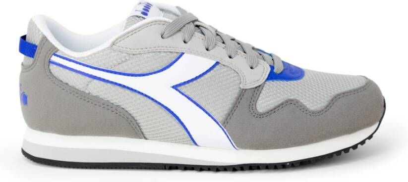 Diadora Grijze gekleurde sneakers met rubberen zool en vetersluiting Gray Heren