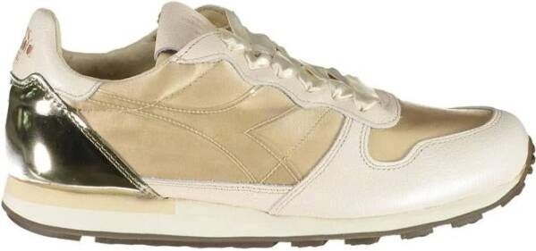 Diadora Beige Vetersneakers met Contrasterende Details Multicolor Dames