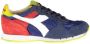 Diadora Blauwe Contrasterende Vetersneakers Multicolor Dames - Thumbnail 1