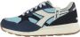 Diadora Sporty Worn Effect Sneakers Blue Heren - Thumbnail 1