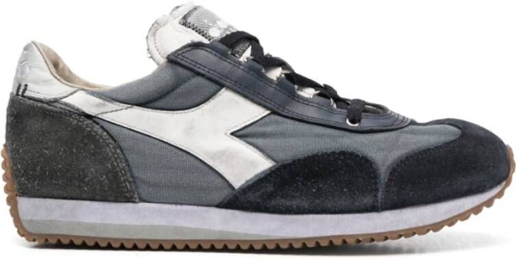 Diadora Premium Unisex Sneakers Equipe H Dirty Stone Wash Evo Blauw Heren