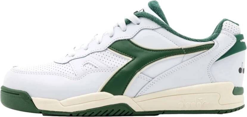 Diadora Witte en Groene Winnaarsschoen Groen