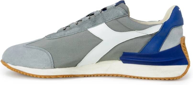 Diadora Grijze Leren Sneakers met Veters Multicolor Heren