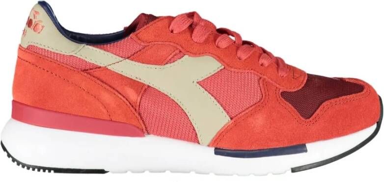 Diadora Stijlvolle Rode Stoffen Sneaker Red Dames