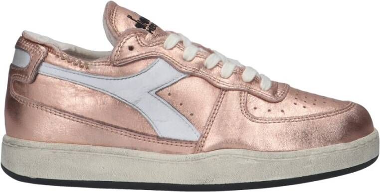 Diadora Sneakers Dames Lage sneakers Damesschoenen Leer Mi basket rc met Rose goud