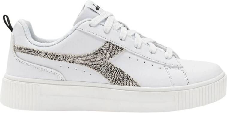 Diadora Amber Animalier Leren Sneakers White Dames