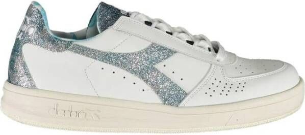 Diadora Stijlvolle contrast sportschoenen met vetersluiting White Dames