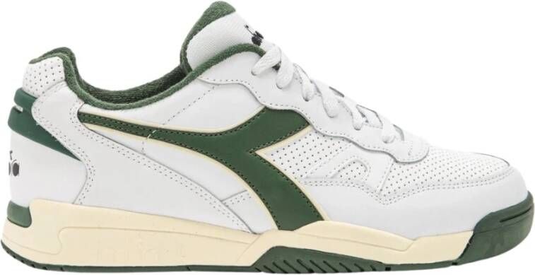 Diadora Witte en Groene Winnaarsschoen Groen