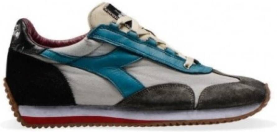 Diadora Sportieve Lage Sneakers met Diagonale Strepen Grijs Heren