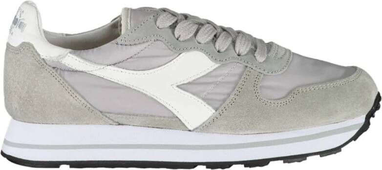 Diadora Sprankelende Grijze Vetersneakers met Swarovski Kristallen Gray Dames