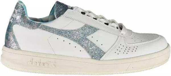 Diadora Stijlvolle contrast sportschoenen met vetersluiting White Dames