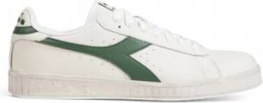 Diadora Stijlvolle Leren en Stoffen Sneakers White Heren