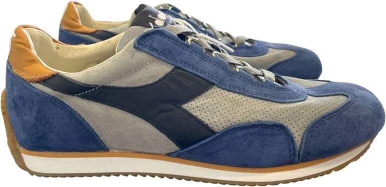 Diadora Stijlvolle Suede Sneakers Blue Heren