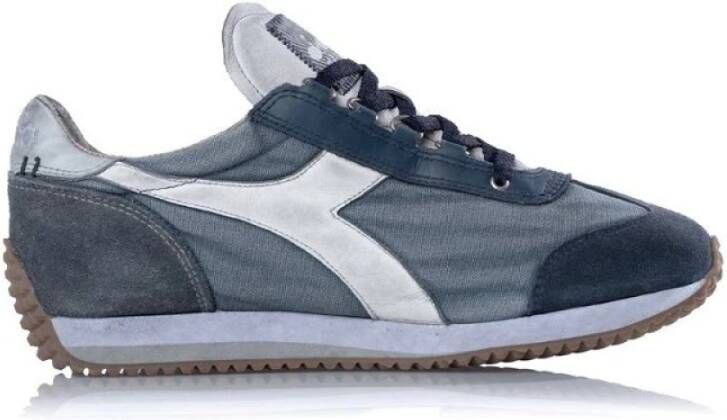 Diadora Premium Unisex Sneakers Equipe H Dirty Stone Wash Evo Blauw Heren