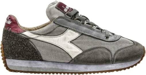 Diadora Geslachtsneutrale Heritage Sneakers Equipe H Dirty Stone Wash Evo Grijs Heren