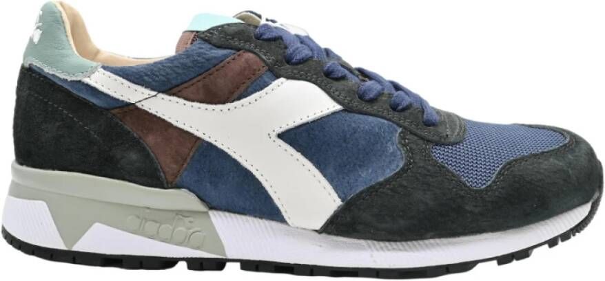 Diadora Trident Suede Sneakers in Grijs Multicolor Heren