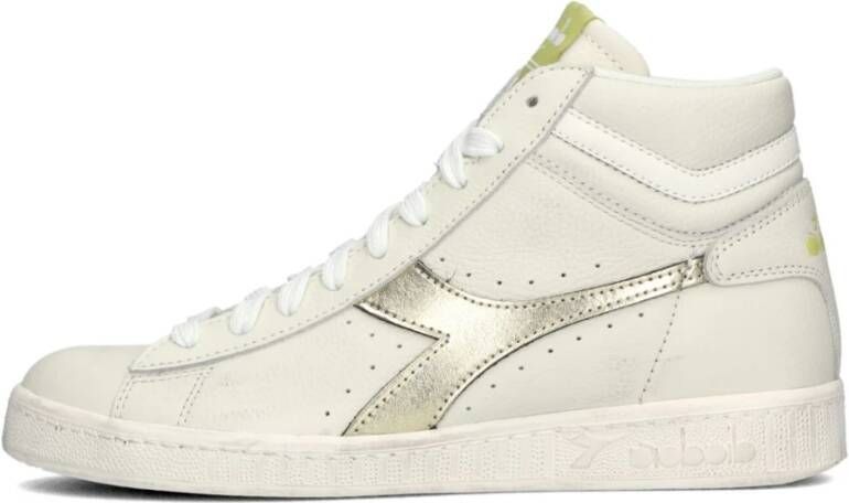 Diadora Witte Hoge Metalen Sneakers White Dames