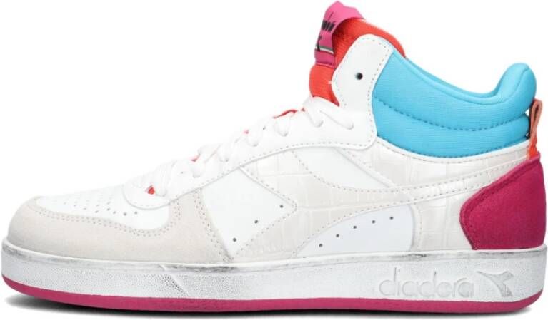 Diadora Witte hoge sneakers Croco Woman Multicolor Dames