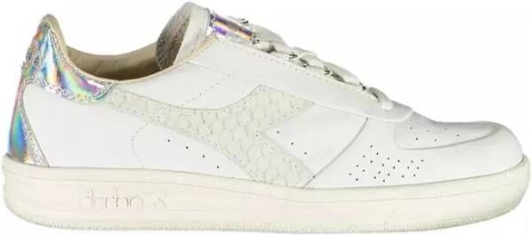 Diadora Witte vetersneakers met contrastdetails White Dames