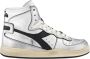 DIADORA Hoge Sneakers Dames Mi Basket Used Z Maat: 36 Materiaal: Leer Kleur: Zilver - Thumbnail 2