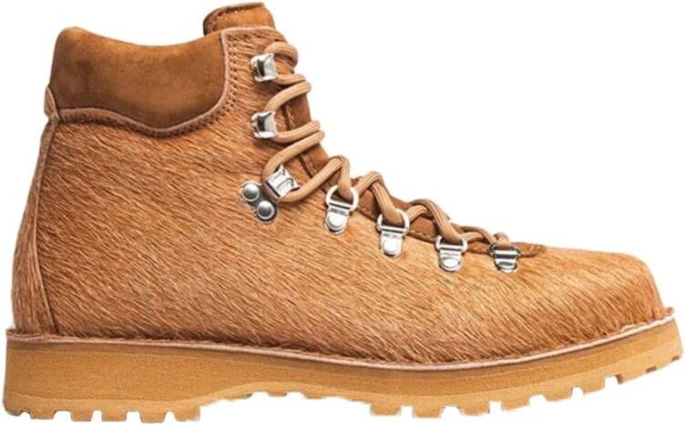 Diemme Gevoerde Leren Wandelschoenen Brown Dames