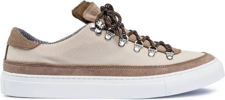 Diemme Lage Sport Taupe Suède Sneakers Brown Heren