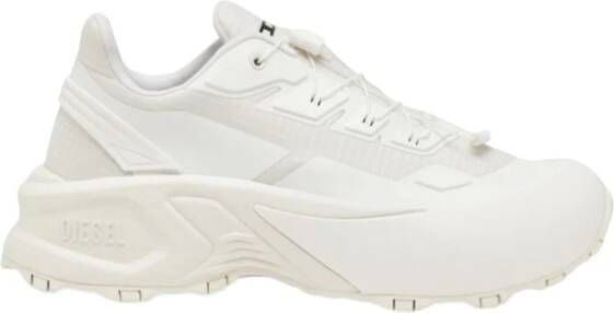 Diesel Cage Sneakers met Verstelbare Elastische Veters White Heren