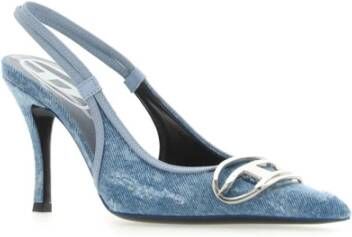 Diesel D-Venus SB Slingback pumps in distressed denim Blue Dames