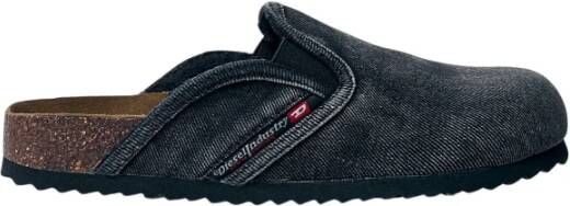 Diesel Denim Instap Schoenen met Logo Print Black