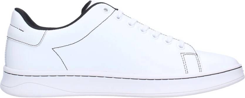 Diesel Witte Leren Sneakers met Gekleurd Patroon White Heren