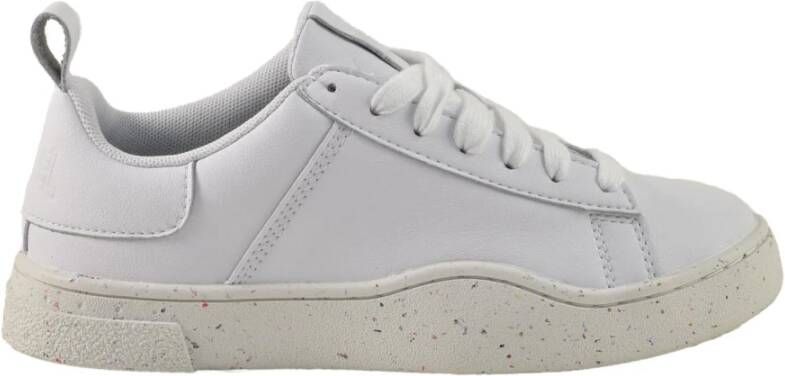 Diesel Leren Rubberen Zool Sneakers White Dames