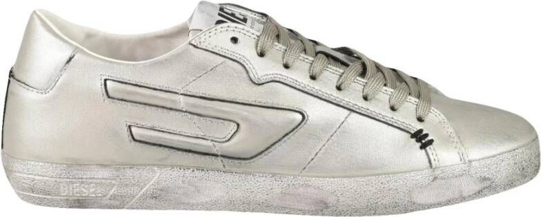 Diesel Leren Sneakers met Rubberen Zool Gray Dames