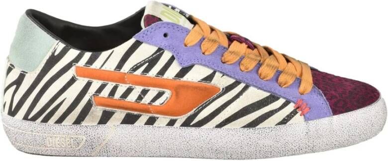 Diesel Leren Sneakers met Rubberen Zool Multicolor Dames