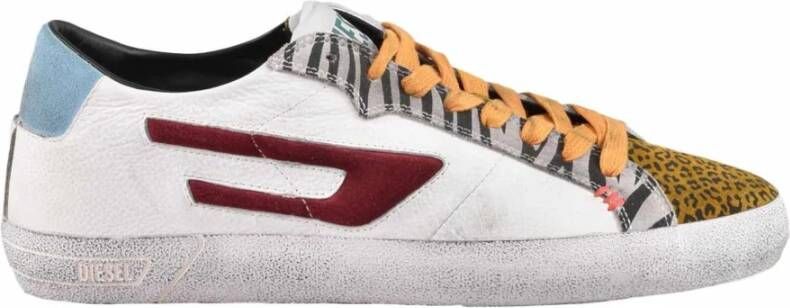 Diesel Leren Sneakers met Rubberen Zool Multicolor Heren