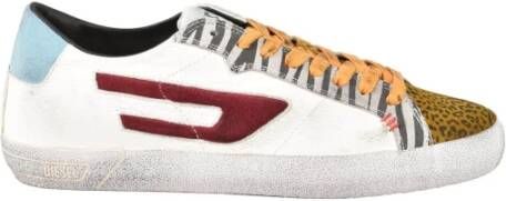 Diesel Leren Sneakers met Rubberen Zool Multicolor Heren